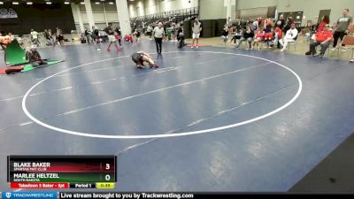 190 lbs 7th Place Match - Marlee Heltzel, South Dakota vs Blake Baker, Spartan Mat Club