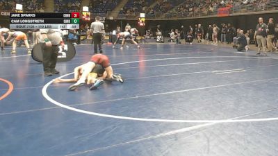 110 lbs Round Of 32 - Jake Sparks, Connellsville vs Cam Longstreth, Canon-McMillan