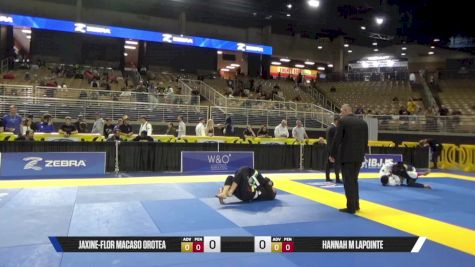 Hannah M Lapointe vs Jaxine-Flor Macaso Orotea 2025 Pan Jiu Jitsu IBJJF Championship