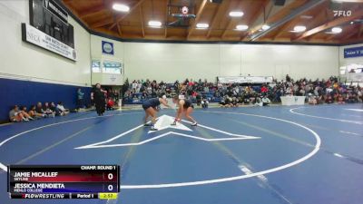 160 lbs Champ. Round 1 - Jamie Micallef, Skyline vs Jessica Mendieta, Menlo College