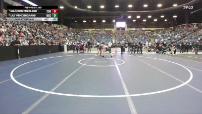140 lbs Quarterfinal - Madison Freeland, Tecumseh - Shawnee Heights HS vs Lily Pendergrass, Arkansas City Hs
