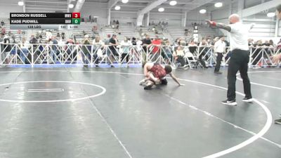 138 lbs Rr Rnd 3 - Bronson Russell, MetroWest United Storm - HSB vs Kade Pudwill, University Hawks Wrestling Club - HSB