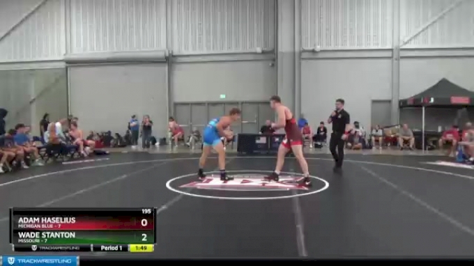 195 lbs Quarterfinals (8 Team) - Adam Haselius, Michigan Blue vs Wade ...