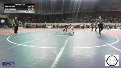 120 lbs 3rd Place - Jozi Gilliam, Sulphur vs Iris Cisneros, Skiatook Youth Wrestling