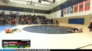 126 lbs Quarterfinal - Myles Christen, Lakeside vs Owen VanRossum, Ridgeline