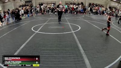 50 lbs Quarterfinal - Caleb Philavanh, Golden Ring Wrestling vs Rex Fitzpatrick, Warhawks