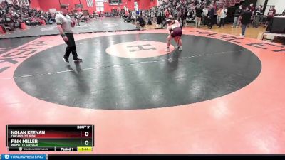 150 lbs Champ. Round 1 - Finn Miller, Wilmette (LOYOLA) vs Nolan Keenan, Chicago (ST. RITA)