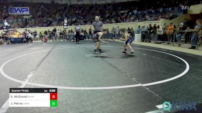 66 lbs Quarterfinal - Sawyer McDaniel, Newcastle Youth Wrestling vs Jason Rhea Petrie, Chandler Takedown Club