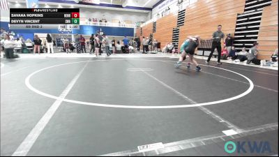 91-98 lbs Rr Rnd 3 - Savana Hopkins, Hennessey Takedown Club vs Devyn Vincent, Shelton Wrestling Academy