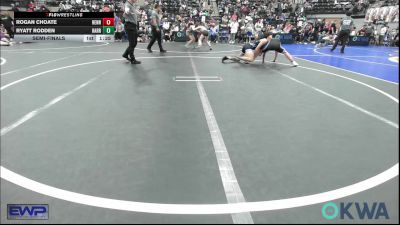 119 lbs Semifinal - Rogan Choate, Hennessey Takedown Club vs Ryatt Rodden, Harrah Little League Wrestling