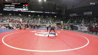 3A-175 lbs Cons. Round 1 - Tyrell Weber, Wheatland vs Bennan Lopez, Douglas