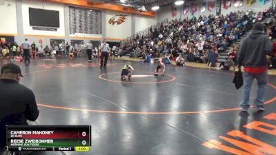 B-1 lbs Round 3 - Cameron Mahoney, DC Elite vs Reese Zweibohmer, Morning Sun Tigers