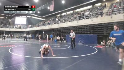 125 lbs Quarterfinal - Gabriel Fisher, Jersey Shore vs Leland Folk, West Perry