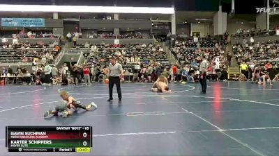 65 lbs Quarterfinal - Karter Schippers, Moyer Elite vs Gavin Suchman, Moen Wrestling Academy