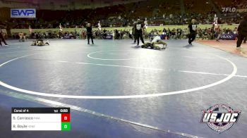 90 lbs Consi Of 4 - Savannah Carrasco, HURRICANE WRESTLING ACADEMY vs Brekyn Boyle, Honey Badgers Wrestling Club