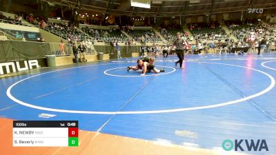 100 lbs Round Of 16 - KENZLIE NEWBY, Pocola Youth Wrestling vs Sebastian Beverly, Wyandotte Youth Wrestling