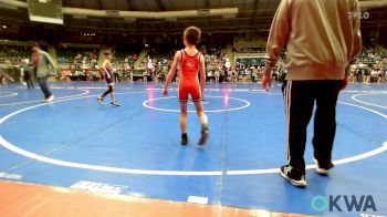 61 lbs Round Of 16 - Karson Hogan, Bristow Youth Wrestling vs Drake Lear, Fort Gibson Youth Wrestling