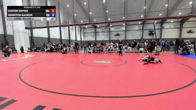 U12 FK - 78 lbs Cons. Round 2 - Kingston Salmon, Pioneer Grappling Academy vs Easton Napier, Cornerstone Mat Club