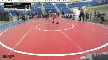 105 lbs 3rd Place - Justice Davis, Lady Outlaw Wrestling Academy vs Meadow McCray, Pawnee Wrestling Club