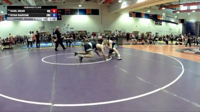 165 lbs Champ. Round 1 - Karl Dean, Guerrilla Wrestling (GWA) vs Ryan Barone, Cavalier Wrestling Club