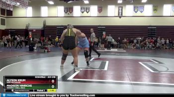 201-218 lbs 1st Place Match - Madison Hinrichs, Waverly-Shell Rock vs Alyson Krum, East Buchanan