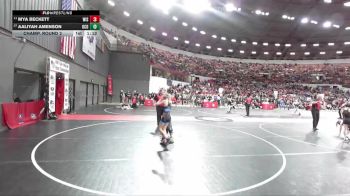 95 lbs Champ. Round 2 - Mya Beckett, Wisconsin vs Aaliyah Amenson, Oconto