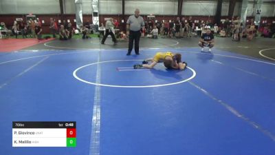 70 lbs Semifinal - Parker Giovinco, Unattached vs Kyle Melillo, Highlanders