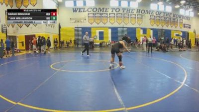 105 lbs Champ. Round 1 - Sarah Bingham, Camden Outsiders vs Ava Williamson, Mitchell High School