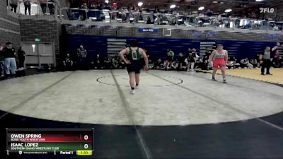195 lbs Round 3 - Isaac Lopez, Southern Idaho Wrestling Club vs Owen Spring, Boise Youth Wrestling