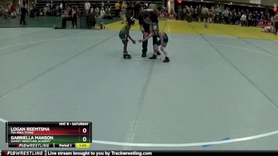 40 lbs Round 4 - Logan Reemtsma, Tea Area Titans vs Gabriella Manson, Summit Wrestling Academy