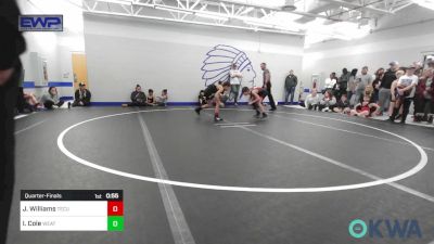 70 lbs Quarterfinal - Jaxson Williams, Tecumseh Youth Wrestling vs Iker Cole, Weatherford Youth Wrestling