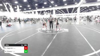 80 lbs 3rd Place - Emma Zagorski, Pikes Peak Warriors vs Nayeli Chavez, Yucaipa Thunder WC