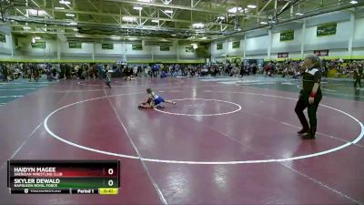 55 lbs Cons. Semi - Haidyn Magee, Sheridan Wrestling Club vs Skyler Dewald, Napoleon Royal Force