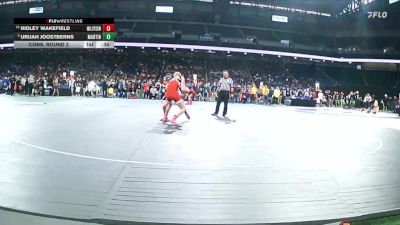 D4-132 lbs Cons. Round 2 - Ridley Wakefield, Saginaw Michigan Lutheran Seminary vs Urijah Joostberns, Martin