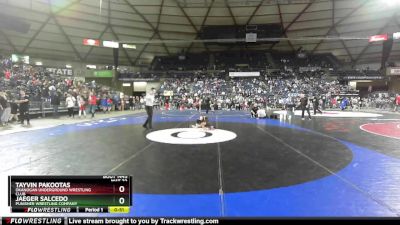 71 lbs Semifinal - Jaeger Salcedo, Punisher Wrestling Company vs Tayvin Pakootas, Okanogan Underground Wrestling Club