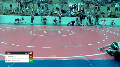 67 lbs Consi Of 4 - Jaxon Sloan, Georgia vs Aiden McCorkel, Tomahawk Wrestling Club