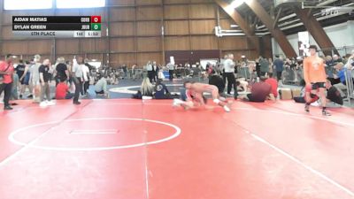 119 lbs 5th Place - Aidan Matias, Cordoba Trained vs Dylan Green, Journeymen/shenendehowa