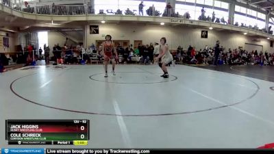 92 lbs Cons. Round 3 - Jack Higgins, Husky Wrestling Club vs Cole Schreck, Corydon Wrestling Club