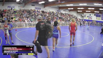 175 lbs Champ. Round 1 - Jackson Potts, Mountain View High School Wres vs Demarcus Scott, Scappoose Wrestling