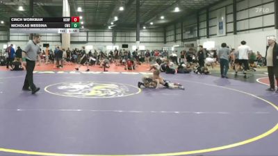70 lbs Round 2 (4 Team) - Cinch Workman, NORTH CAROLINA WRESTLING FACTORY vs Nicholas Messina, CENTERVILLE WRESTLING CLUB