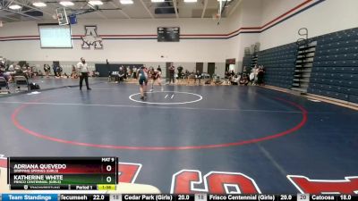 138 lbs Round 3 - Katherine White, Frisco Centennial (Girls) vs Adriana Quevedo, Dripping Springs (Girls)