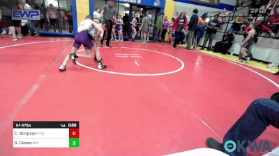 64-67 lbs Quarterfinal - Caleb Simpson, Pitbull Wrestling Academy vs Ryan Coose, Mannford Pirate Youth Wrestling