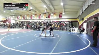 113 lbs Cons. Semi - Alfredo Rodriguez, Hillcrest vs Brayden Barr, Paloma Valley