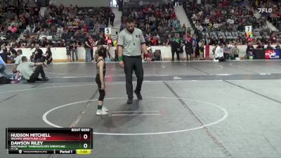 43 lbs Quarterfinal - Dawson Riley, Southwest Timberwolves Wrestling Club vs Hudson Mitchell, Wichita Wrestling Club