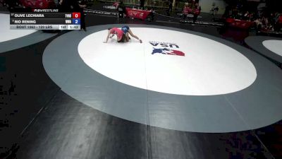 120 lbs Semis - Olive Lechiara, Temecula Valley High School Wrestling vs Rio Rening, Wright Wrestling Academy