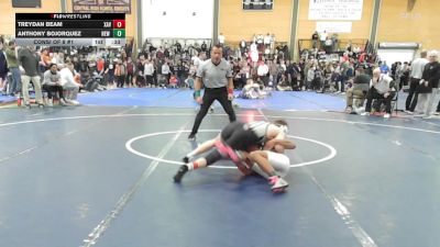113 lbs Consi Of 8 #1 - Treydan Beam, Xavier vs Anthony BoJorquez, New Bedford