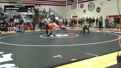 215 lbs Quarterfinal - Jeryn Funke, West Delaware, Manchester vs Ricky Jackson, Vinton-Shellsburg