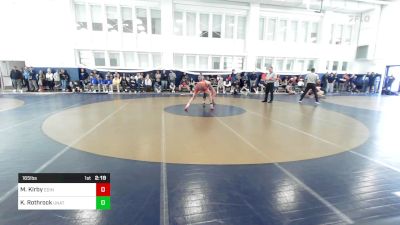 165 lbs Quarterfinal - Maxwell Kirby, Edinboro vs Keegan Rothrock, Unattached-Brown