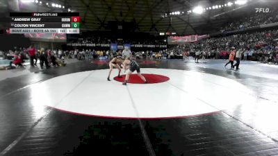 Boys 4A 144 lbs Champ. Round 2 - Andrew Gray, Battle Ground vs Colton Vincent, Chiawana