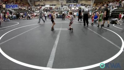 43 lbs Consi Of 8 #2 - Kenneth Taylor, Harrah Little League Wrestling vs Blayne Hines, Comanche Takedown Club